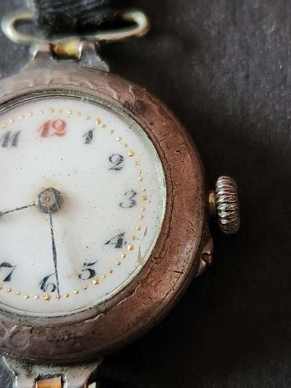 Vintage Ladies Silver Wrist Watch. 800 Silver - as per photograph