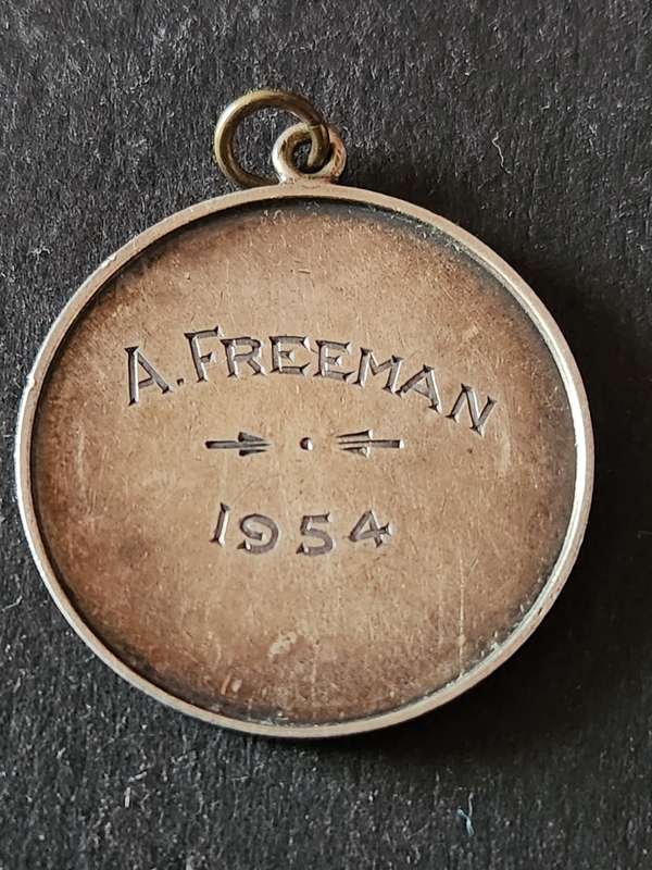 Austin Cup Southern Rhodesia Sterling Silver Medallion 13g (A. Freeman) 1954 - as per photograph