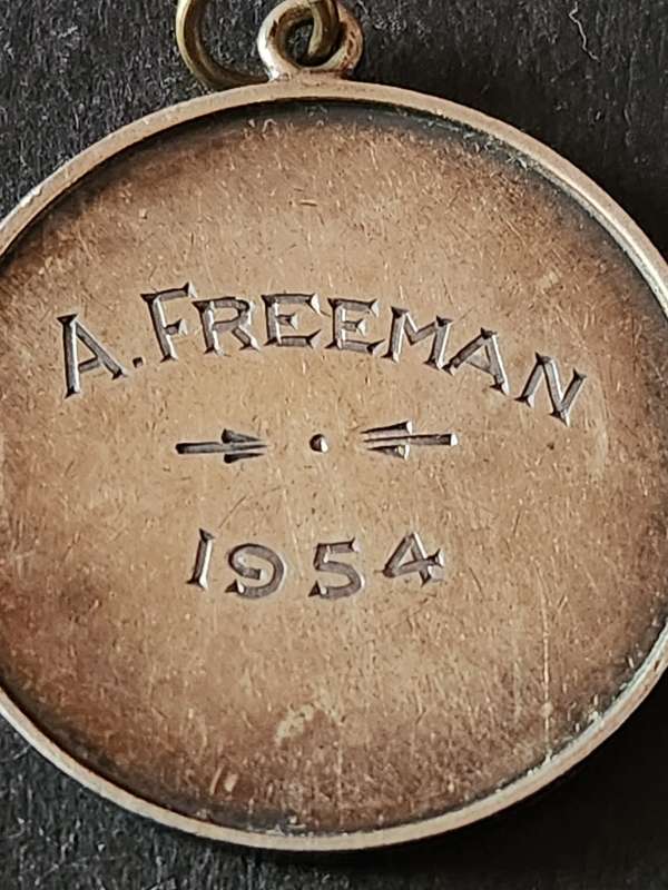 Austin Cup Southern Rhodesia Sterling Silver Medallion 13g (A. Freeman) 1954 - as per photograph