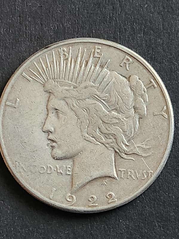 USA Peace Dollar 1922 Silver - as per photograph
