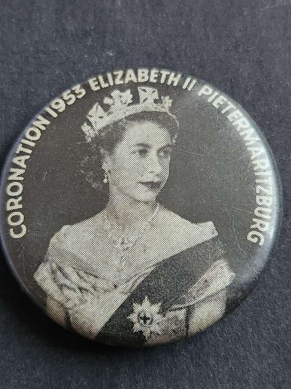 Coronation 1953 Queen Elizabeth II Pietermaritzburg Pin Badge - as per photograph