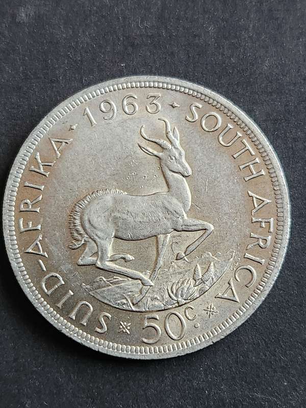 Republic 50 Cents 1963 Silver - as per photograph