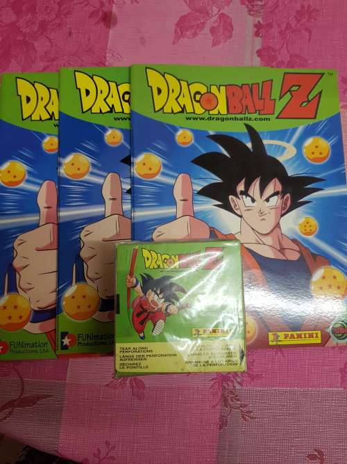 Three Dragonball Z Panini Sticker Album and 50 Album Stickers(mint)