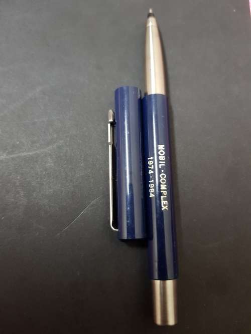 Parker Rollerball-made in USA- engraved Mobil Complex 1974-1984
