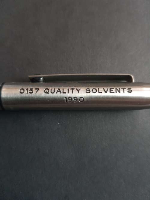 Vintage Parker Rollerball Engraved 0157 Quality Solvence 1990(needs refill)