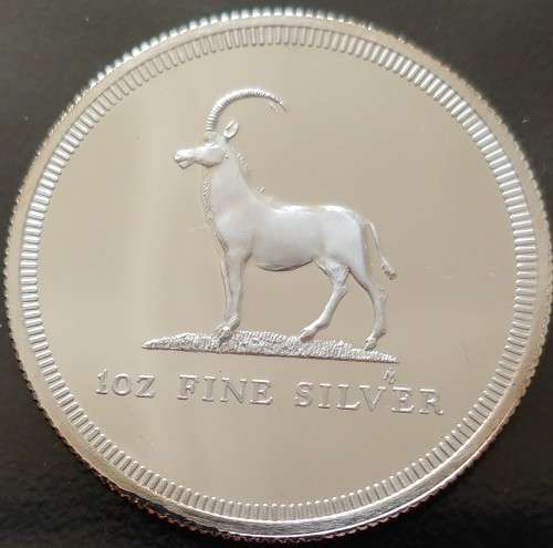 RHODESIA 1oz (32,1g) FINE SILVER LIVINGSTONE MINT MEDAL