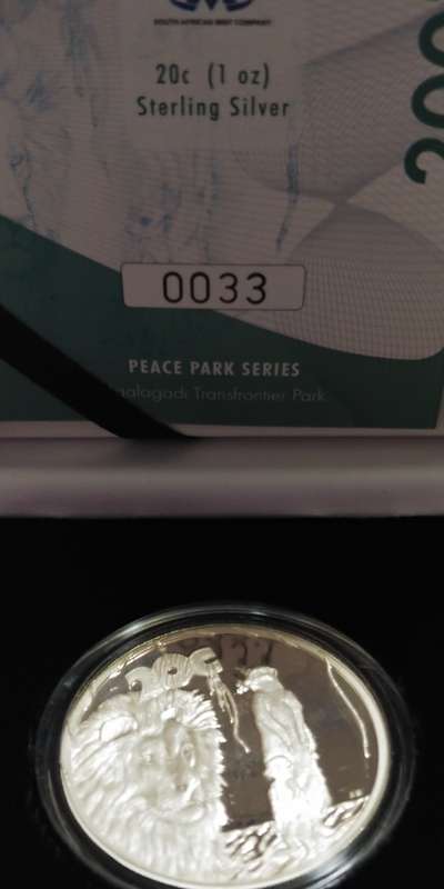 2007 SILVER (10Z) 20CENT - KGALAGADI TRANSFRONTIER PARK