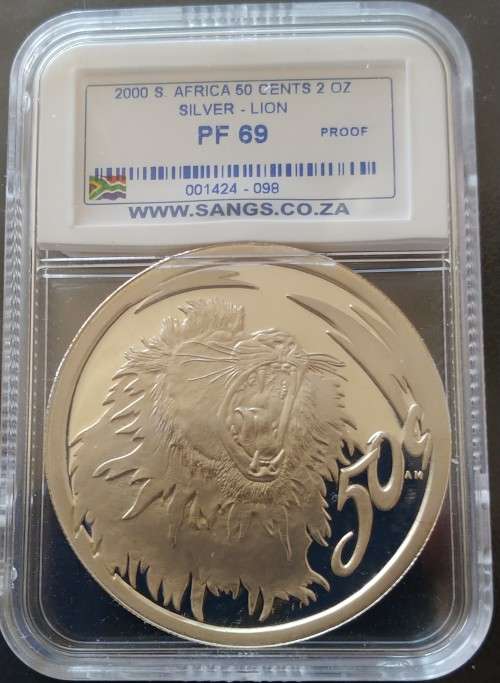 2000 SILVER (.925) 76.7gram 2oz - WILDLIFE SERIES - THE LION