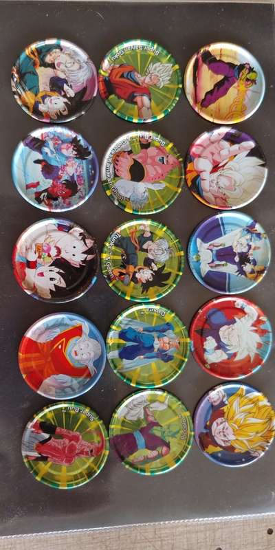 DRAGON BALL 15 METAL TAZOS