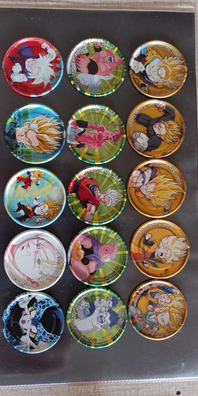 DRAGON BALL 15 METAL TAZOS