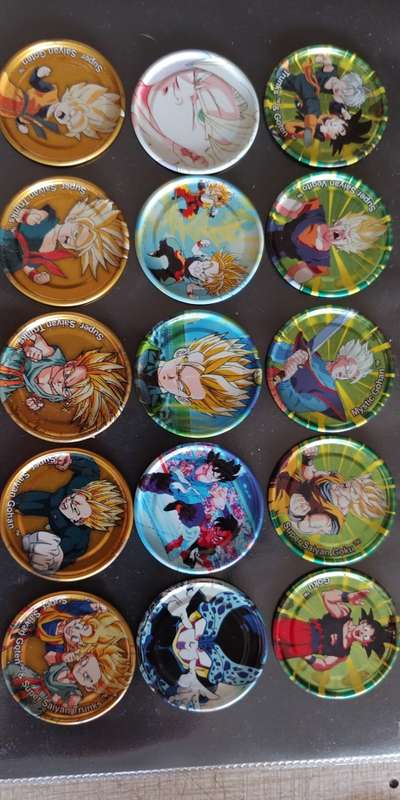 DRAGON BALL 15 METAL TAZOS
