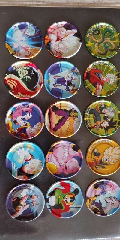 DRAGON BALL 15 METAL TAZOS