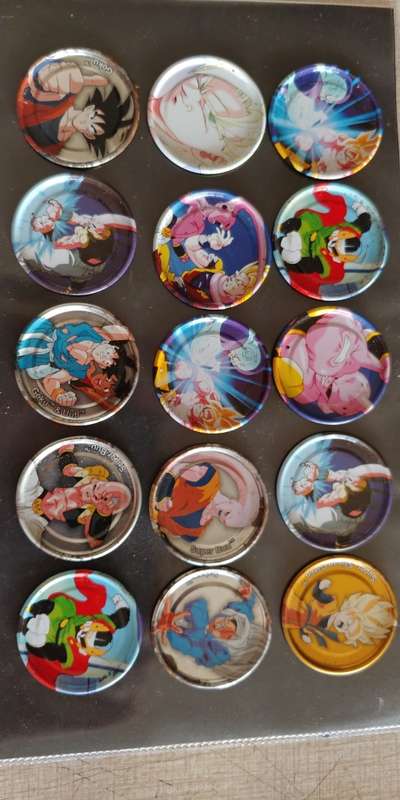 DRAGON BALL 15 METAL TAZOS
