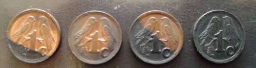 4 x ERROR COINS 1992 1c