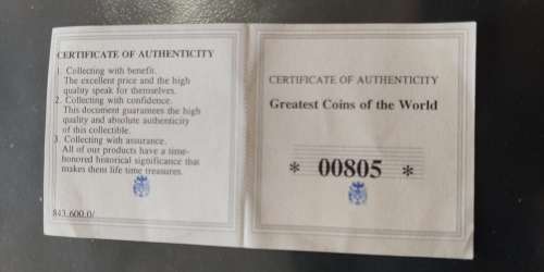 GREATEST COINS OF THE WORLD - PROOF 52grams