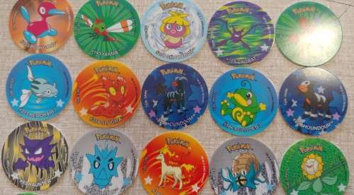 LAST EVER POKEMON TAZOS 25 ALMOST COMPLETE SET