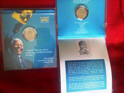 2000 NELSON MANDELA R5 PROOF - VERY VERY SCARES - SEALED IN PERSPEX BOX FROM THE SA MINT
