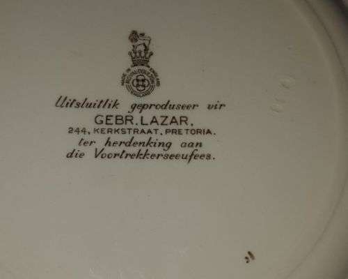 ROYAL DOULTON "VOORTREKKER EEUFEES (1838-1938) PORCELAIN PLATE