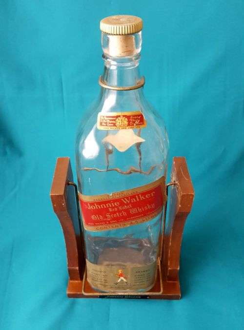 LARGE JOHNNIE WALKER (4.5L) BOTTLE ON WOODEN STAND