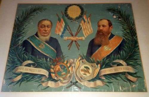 BOER WAR:ORIGINAL  KRUGER & STEYN PRINT IN GLASS FRONTED FRAME