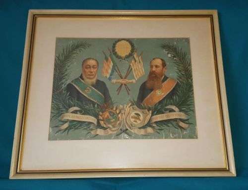 BOER WAR:ORIGINAL  KRUGER & STEYN PRINT IN GLASS FRONTED FRAME
