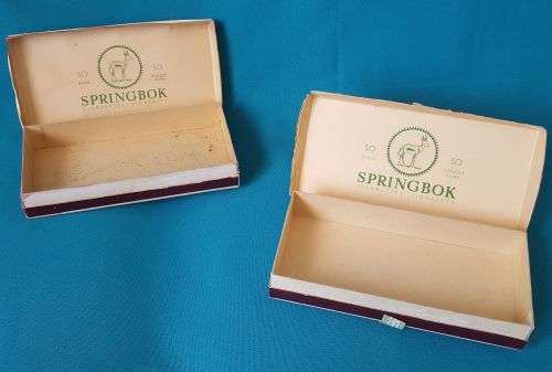 2 VINTAGE SPRINGBOK CIGARETTE BOXES