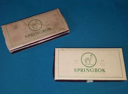 2 VINTAGE SPRINGBOK CIGARETTE BOXES