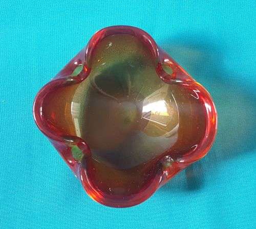 BEAUTIFUL RED MURANO BOWL / ASHTRAY
