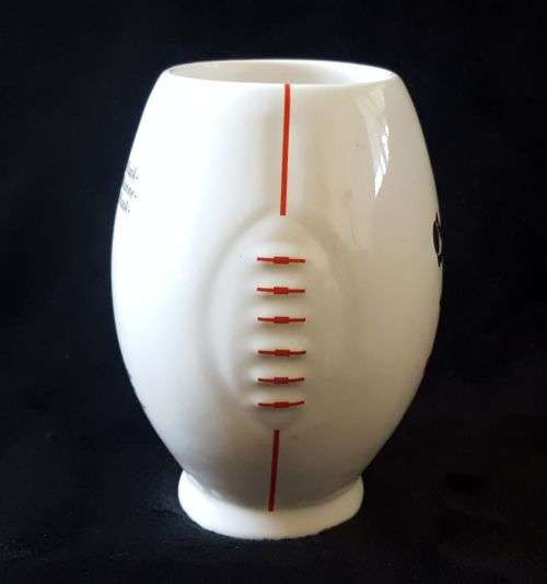 OLD CERAMIC TRANSVAAL RUGBY BALL SHAPED MUG