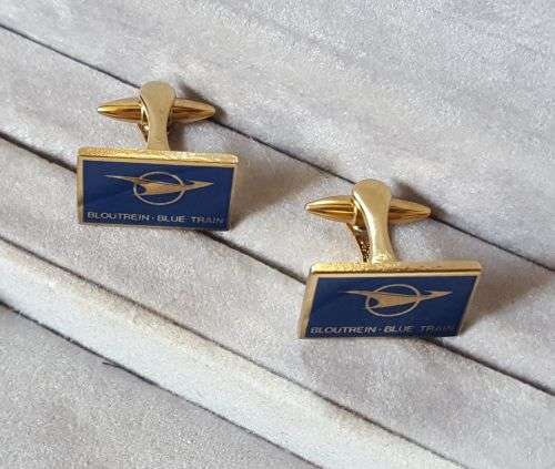 PAIR OF BLUE TRAIN / BLOUTREIN CUFFLINKS