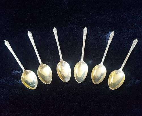 SET OF 6 VINTAGE SILVER PLATED (EPNS) APOSTLE SPOONS