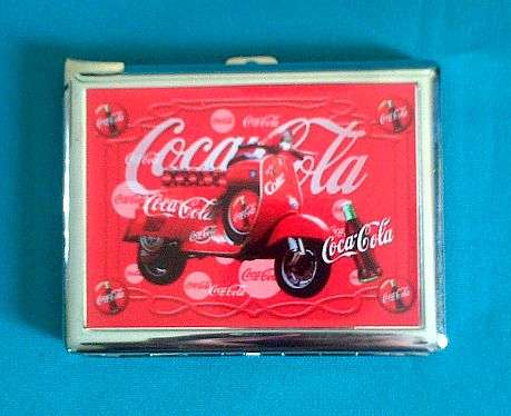 METAL COCA-COLA CIGARETTE CASE WITH LIGHTER