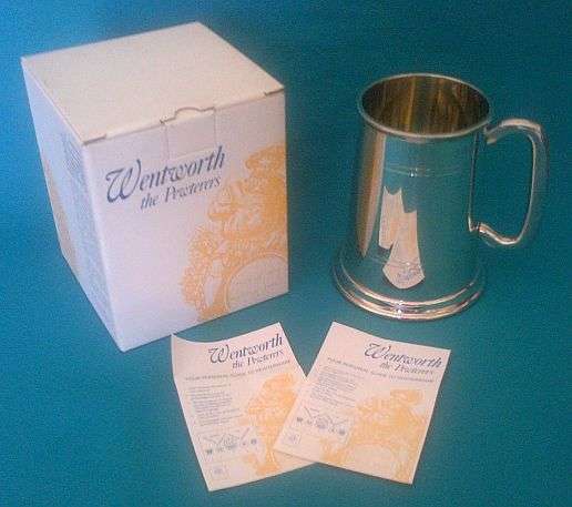 BOXED PEWTER TANKARD/ MUG (SHEFFIELD ENGLAND)