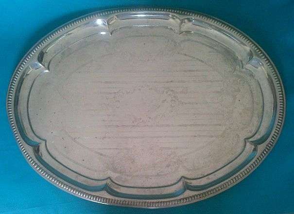 LARGE VINTAGE SILVER PLATED TRAY