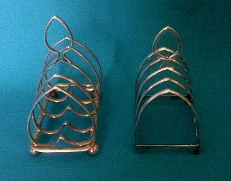 2 SILVER PLATED TOAST RACKS