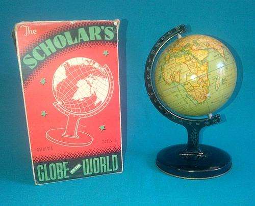 OLD WORLD GLOBE TIN, DEPICTING RHODESIA ETC. (IN ORIGINAL BOX)