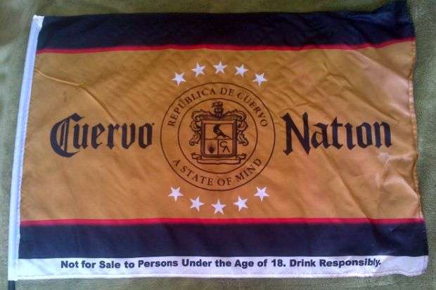 NICE LARGE "CUERVO NATION" LIQUOR FLAG FOR BAR