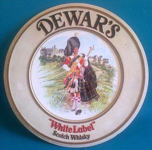 SUPERB LARGE OLD ACRYLIC WOOD "DEWAR'S SCOTCH WHISKY" WALL PLAQUE