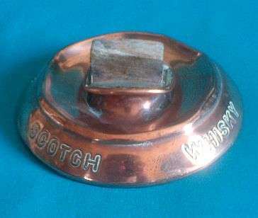 COPPER "KING GEORGE SCOTCH WHISKY" ASHTRAY/ PAPERWEIGHT