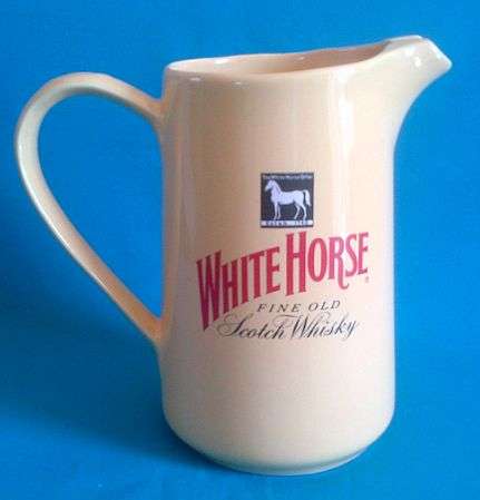 LARGE 'WHITE HORSE' SCOTCH WHISKY PORCELAIN JUG