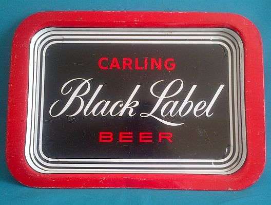 OLD CARLING BLACK LABEL BEER TIN TRAY