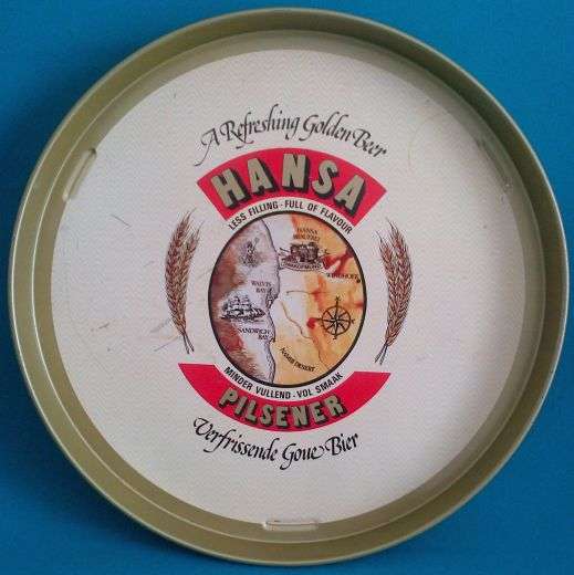 OLD HANSA PILSENER BEER TIN TRAY