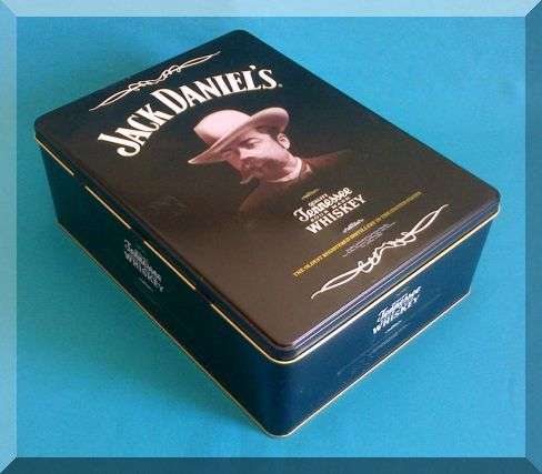 COLLECTABLE JACK DANIEL'S TIN WITH RAISED DESIGN