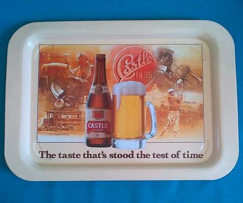 OLD CASTLE LAGER BEER TIN TRAY