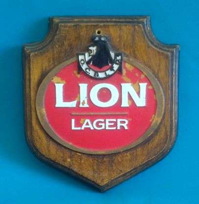 LION LAGER BAR SIGN/ PLAQUE