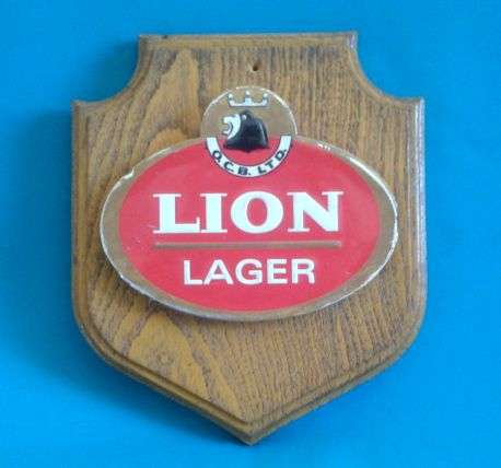 LION LAGER BAR SIGN/ PLAQUE