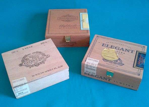 3 ASSORTED WOODEN CIGAR BOXES