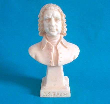DETAILED "J.S. BACH" FIGURE BUST SCULPTURE (ELWECO)