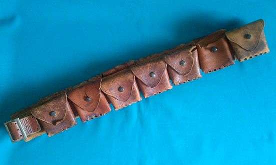 BOER WAR MAUSER 15 POCKET LEATHER BANDOLIER
