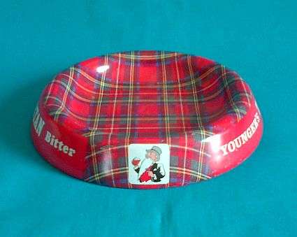 YOUNGER'S TARTAN BITTER TIN ASHTRAY